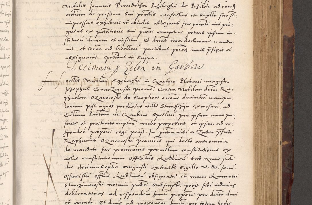 Zdjęcie nr 297 dla obiektu archiwalnego: Acta actorum causarum, sentenciarum tam diffinitivarum quam interloquutoriarum, decretorum, obligationum, quietationum et constitucionum procuratorum coram reverendo domino Bartholomeo Ganthkowski cancellario Gnesnensi, archidiacono et reverendissimi in Christo patris domini Andree Dei gratia episcopi Cracoviensis vicario in spiritualibus generali Cracoviensi ad annum Domini millesimum quingentesimum quingentesimum secundum, cuius indictio decima, pontificatus Julii pape tercii, annus tercius, foeliciter continuantur.