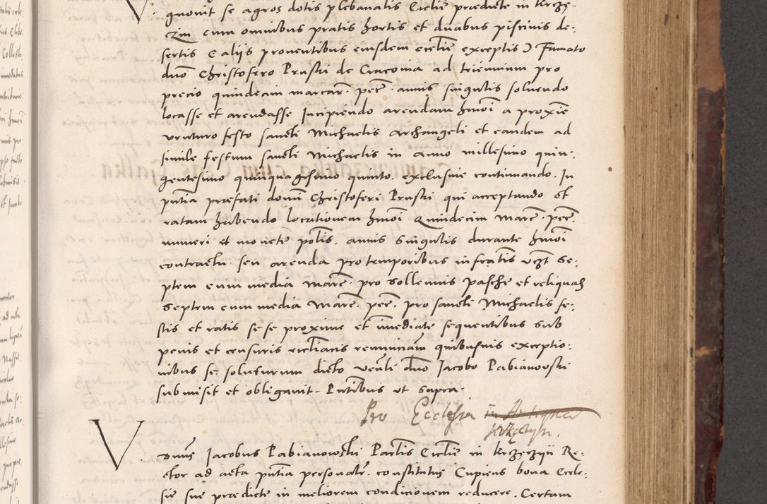 Zdjęcie nr 289 dla obiektu archiwalnego: Acta actorum causarum, sentenciarum tam diffinitivarum quam interloquutoriarum, decretorum, obligationum, quietationum et constitucionum procuratorum coram reverendo domino Bartholomeo Ganthkowski cancellario Gnesnensi, archidiacono et reverendissimi in Christo patris domini Andree Dei gratia episcopi Cracoviensis vicario in spiritualibus generali Cracoviensi ad annum Domini millesimum quingentesimum quingentesimum secundum, cuius indictio decima, pontificatus Julii pape tercii, annus tercius, foeliciter continuantur.