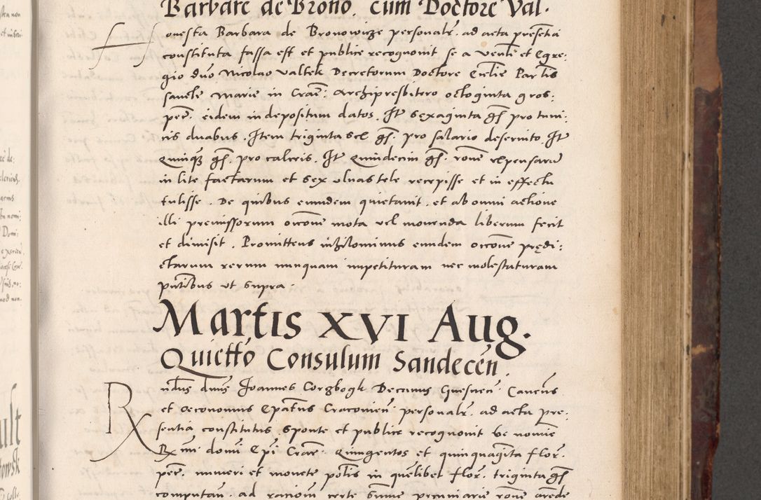 Zdjęcie nr 287 dla obiektu archiwalnego: Acta actorum causarum, sentenciarum tam diffinitivarum quam interloquutoriarum, decretorum, obligationum, quietationum et constitucionum procuratorum coram reverendo domino Bartholomeo Ganthkowski cancellario Gnesnensi, archidiacono et reverendissimi in Christo patris domini Andree Dei gratia episcopi Cracoviensis vicario in spiritualibus generali Cracoviensi ad annum Domini millesimum quingentesimum quingentesimum secundum, cuius indictio decima, pontificatus Julii pape tercii, annus tercius, foeliciter continuantur.