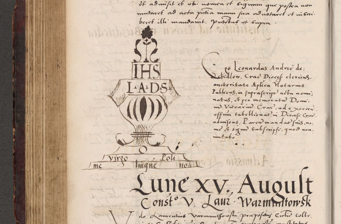 Zdjęcie nr 286 dla obiektu archiwalnego: Acta actorum causarum, sentenciarum tam diffinitivarum quam interloquutoriarum, decretorum, obligationum, quietationum et constitucionum procuratorum coram reverendo domino Bartholomeo Ganthkowski cancellario Gnesnensi, archidiacono et reverendissimi in Christo patris domini Andree Dei gratia episcopi Cracoviensis vicario in spiritualibus generali Cracoviensi ad annum Domini millesimum quingentesimum quingentesimum secundum, cuius indictio decima, pontificatus Julii pape tercii, annus tercius, foeliciter continuantur.