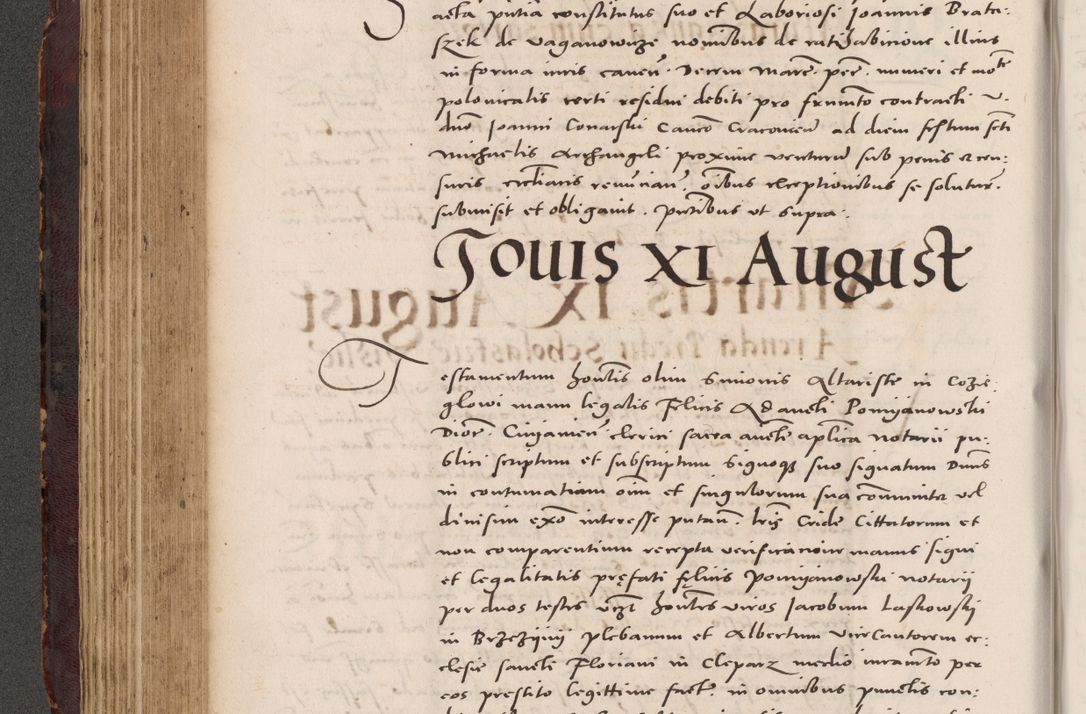 Zdjęcie nr 282 dla obiektu archiwalnego: Acta actorum causarum, sentenciarum tam diffinitivarum quam interloquutoriarum, decretorum, obligationum, quietationum et constitucionum procuratorum coram reverendo domino Bartholomeo Ganthkowski cancellario Gnesnensi, archidiacono et reverendissimi in Christo patris domini Andree Dei gratia episcopi Cracoviensis vicario in spiritualibus generali Cracoviensi ad annum Domini millesimum quingentesimum quingentesimum secundum, cuius indictio decima, pontificatus Julii pape tercii, annus tercius, foeliciter continuantur.