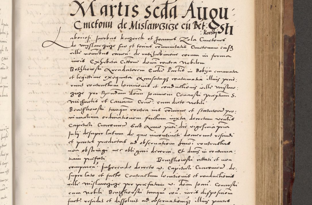 Zdjęcie nr 277 dla obiektu archiwalnego: Acta actorum causarum, sentenciarum tam diffinitivarum quam interloquutoriarum, decretorum, obligationum, quietationum et constitucionum procuratorum coram reverendo domino Bartholomeo Ganthkowski cancellario Gnesnensi, archidiacono et reverendissimi in Christo patris domini Andree Dei gratia episcopi Cracoviensis vicario in spiritualibus generali Cracoviensi ad annum Domini millesimum quingentesimum quingentesimum secundum, cuius indictio decima, pontificatus Julii pape tercii, annus tercius, foeliciter continuantur.