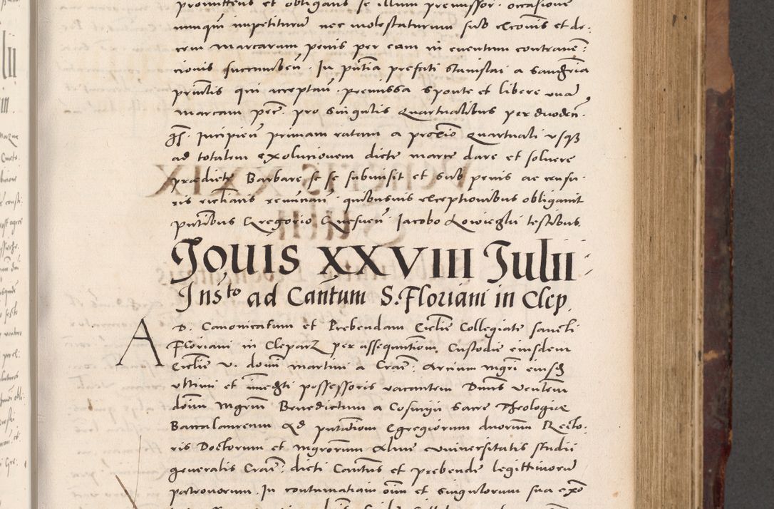 Zdjęcie nr 273 dla obiektu archiwalnego: Acta actorum causarum, sentenciarum tam diffinitivarum quam interloquutoriarum, decretorum, obligationum, quietationum et constitucionum procuratorum coram reverendo domino Bartholomeo Ganthkowski cancellario Gnesnensi, archidiacono et reverendissimi in Christo patris domini Andree Dei gratia episcopi Cracoviensis vicario in spiritualibus generali Cracoviensi ad annum Domini millesimum quingentesimum quingentesimum secundum, cuius indictio decima, pontificatus Julii pape tercii, annus tercius, foeliciter continuantur.