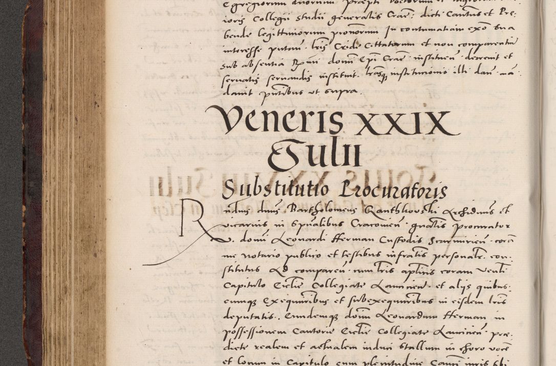 Zdjęcie nr 274 dla obiektu archiwalnego: Acta actorum causarum, sentenciarum tam diffinitivarum quam interloquutoriarum, decretorum, obligationum, quietationum et constitucionum procuratorum coram reverendo domino Bartholomeo Ganthkowski cancellario Gnesnensi, archidiacono et reverendissimi in Christo patris domini Andree Dei gratia episcopi Cracoviensis vicario in spiritualibus generali Cracoviensi ad annum Domini millesimum quingentesimum quingentesimum secundum, cuius indictio decima, pontificatus Julii pape tercii, annus tercius, foeliciter continuantur.