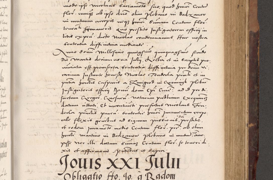 Zdjęcie nr 267 dla obiektu archiwalnego: Acta actorum causarum, sentenciarum tam diffinitivarum quam interloquutoriarum, decretorum, obligationum, quietationum et constitucionum procuratorum coram reverendo domino Bartholomeo Ganthkowski cancellario Gnesnensi, archidiacono et reverendissimi in Christo patris domini Andree Dei gratia episcopi Cracoviensis vicario in spiritualibus generali Cracoviensi ad annum Domini millesimum quingentesimum quingentesimum secundum, cuius indictio decima, pontificatus Julii pape tercii, annus tercius, foeliciter continuantur.
