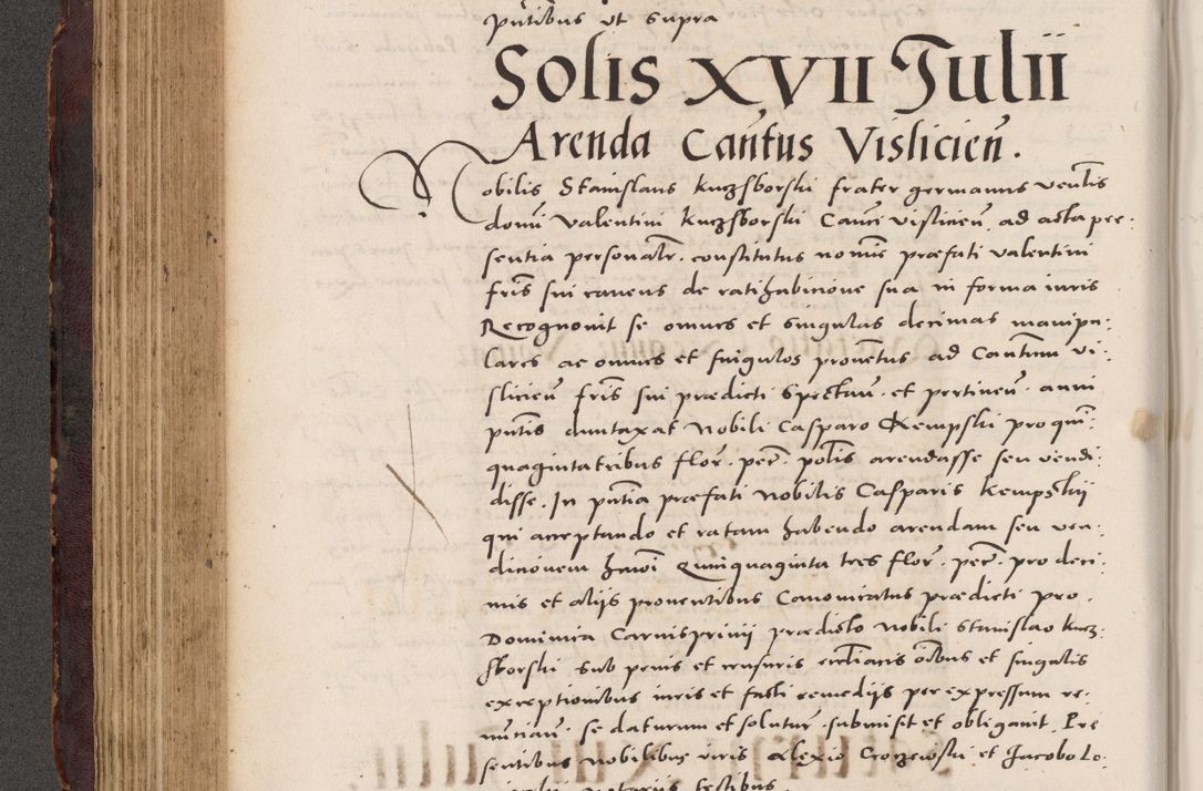 Zdjęcie nr 262 dla obiektu archiwalnego: Acta actorum causarum, sentenciarum tam diffinitivarum quam interloquutoriarum, decretorum, obligationum, quietationum et constitucionum procuratorum coram reverendo domino Bartholomeo Ganthkowski cancellario Gnesnensi, archidiacono et reverendissimi in Christo patris domini Andree Dei gratia episcopi Cracoviensis vicario in spiritualibus generali Cracoviensi ad annum Domini millesimum quingentesimum quingentesimum secundum, cuius indictio decima, pontificatus Julii pape tercii, annus tercius, foeliciter continuantur.