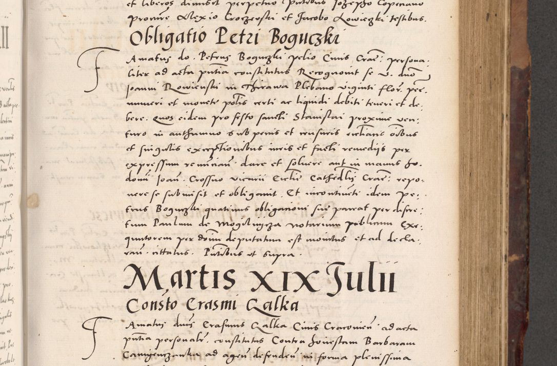 Zdjęcie nr 263 dla obiektu archiwalnego: Acta actorum causarum, sentenciarum tam diffinitivarum quam interloquutoriarum, decretorum, obligationum, quietationum et constitucionum procuratorum coram reverendo domino Bartholomeo Ganthkowski cancellario Gnesnensi, archidiacono et reverendissimi in Christo patris domini Andree Dei gratia episcopi Cracoviensis vicario in spiritualibus generali Cracoviensi ad annum Domini millesimum quingentesimum quingentesimum secundum, cuius indictio decima, pontificatus Julii pape tercii, annus tercius, foeliciter continuantur.