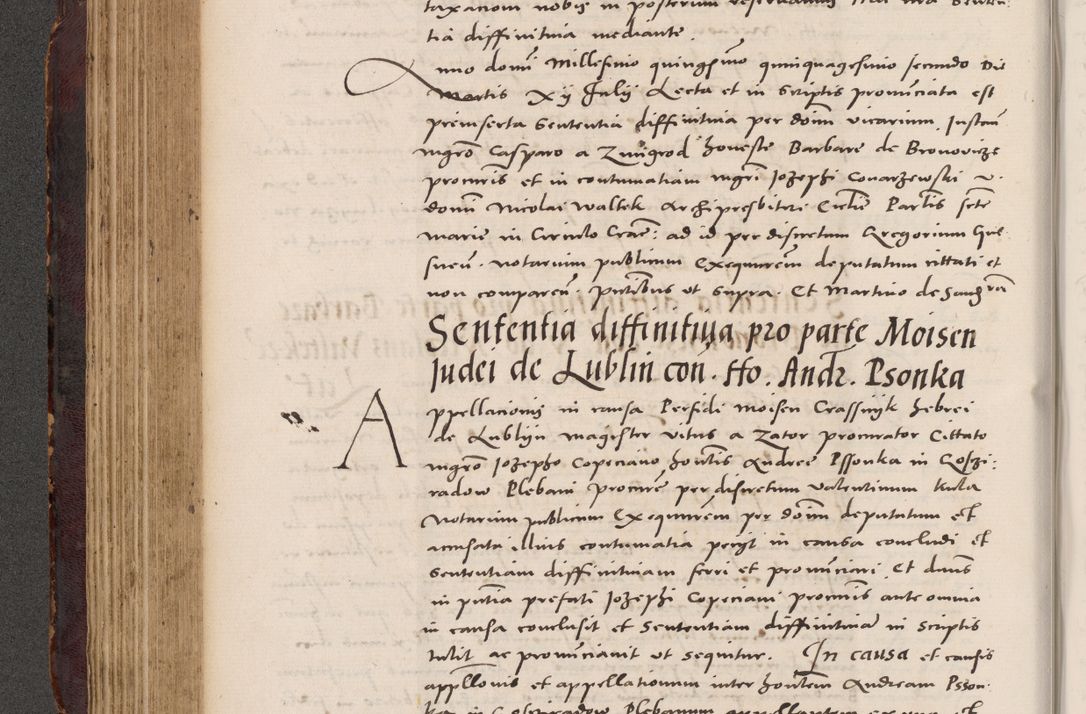 Zdjęcie nr 256 dla obiektu archiwalnego: Acta actorum causarum, sentenciarum tam diffinitivarum quam interloquutoriarum, decretorum, obligationum, quietationum et constitucionum procuratorum coram reverendo domino Bartholomeo Ganthkowski cancellario Gnesnensi, archidiacono et reverendissimi in Christo patris domini Andree Dei gratia episcopi Cracoviensis vicario in spiritualibus generali Cracoviensi ad annum Domini millesimum quingentesimum quingentesimum secundum, cuius indictio decima, pontificatus Julii pape tercii, annus tercius, foeliciter continuantur.