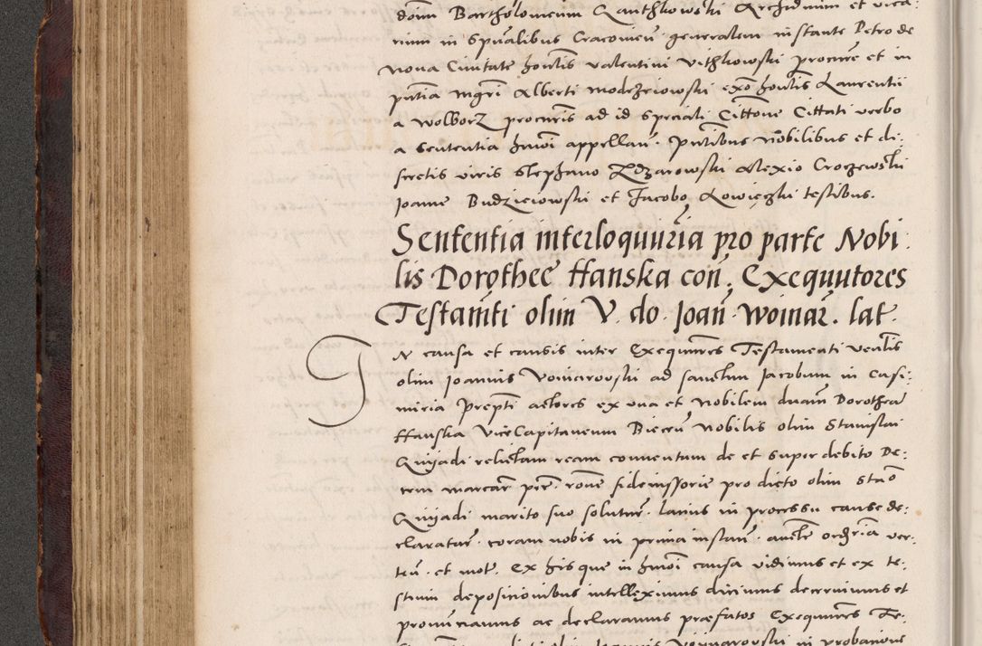 Zdjęcie nr 230 dla obiektu archiwalnego: Acta actorum causarum, sentenciarum tam diffinitivarum quam interloquutoriarum, decretorum, obligationum, quietationum et constitucionum procuratorum coram reverendo domino Bartholomeo Ganthkowski cancellario Gnesnensi, archidiacono et reverendissimi in Christo patris domini Andree Dei gratia episcopi Cracoviensis vicario in spiritualibus generali Cracoviensi ad annum Domini millesimum quingentesimum quingentesimum secundum, cuius indictio decima, pontificatus Julii pape tercii, annus tercius, foeliciter continuantur.