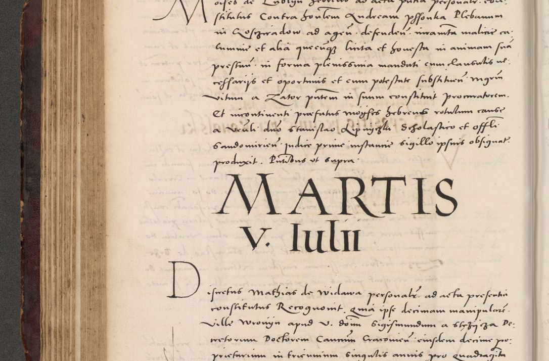 Zdjęcie nr 220 dla obiektu archiwalnego: Acta actorum causarum, sentenciarum tam diffinitivarum quam interloquutoriarum, decretorum, obligationum, quietationum et constitucionum procuratorum coram reverendo domino Bartholomeo Ganthkowski cancellario Gnesnensi, archidiacono et reverendissimi in Christo patris domini Andree Dei gratia episcopi Cracoviensis vicario in spiritualibus generali Cracoviensi ad annum Domini millesimum quingentesimum quingentesimum secundum, cuius indictio decima, pontificatus Julii pape tercii, annus tercius, foeliciter continuantur.