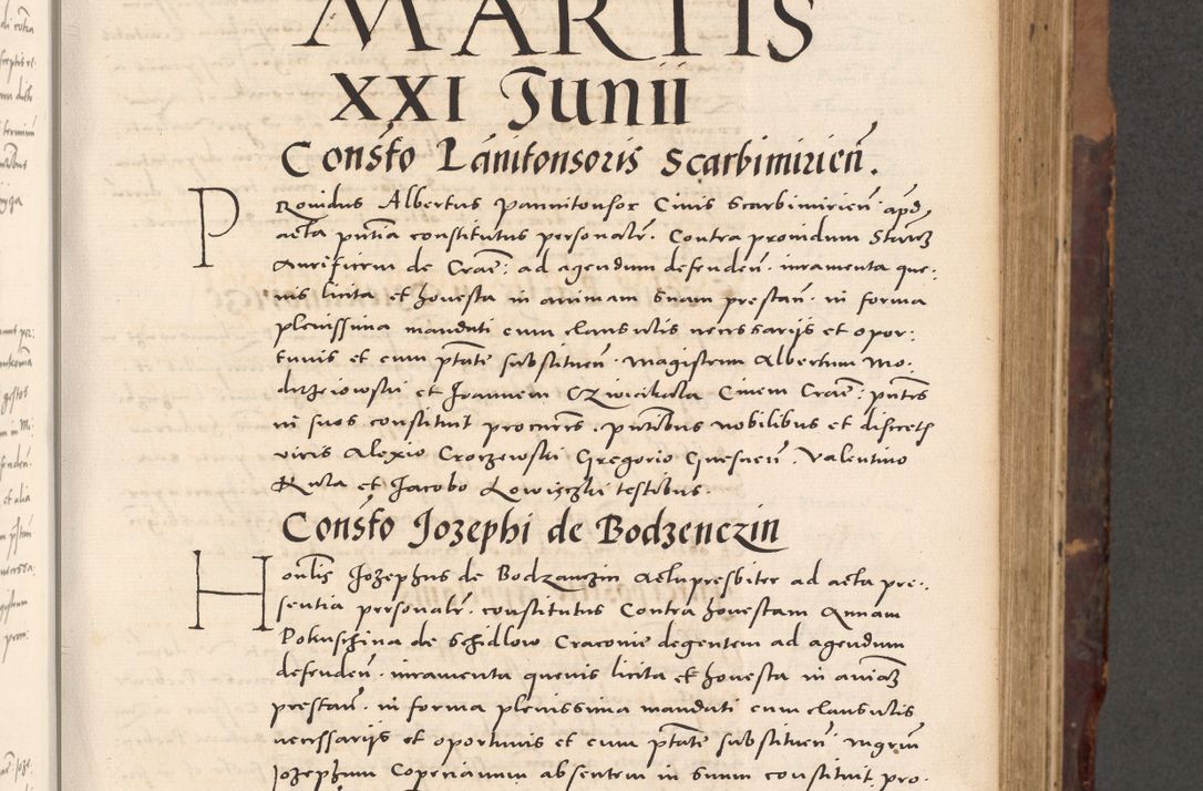 Zdjęcie nr 185 dla obiektu archiwalnego: Acta actorum causarum, sentenciarum tam diffinitivarum quam interloquutoriarum, decretorum, obligationum, quietationum et constitucionum procuratorum coram reverendo domino Bartholomeo Ganthkowski cancellario Gnesnensi, archidiacono et reverendissimi in Christo patris domini Andree Dei gratia episcopi Cracoviensis vicario in spiritualibus generali Cracoviensi ad annum Domini millesimum quingentesimum quingentesimum secundum, cuius indictio decima, pontificatus Julii pape tercii, annus tercius, foeliciter continuantur.