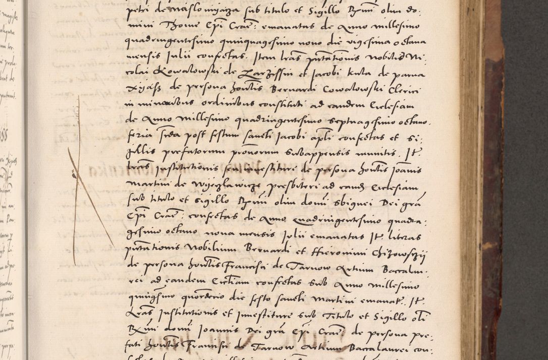 Zdjęcie nr 157 dla obiektu archiwalnego: Acta actorum causarum, sentenciarum tam diffinitivarum quam interloquutoriarum, decretorum, obligationum, quietationum et constitucionum procuratorum coram reverendo domino Bartholomeo Ganthkowski cancellario Gnesnensi, archidiacono et reverendissimi in Christo patris domini Andree Dei gratia episcopi Cracoviensis vicario in spiritualibus generali Cracoviensi ad annum Domini millesimum quingentesimum quingentesimum secundum, cuius indictio decima, pontificatus Julii pape tercii, annus tercius, foeliciter continuantur.