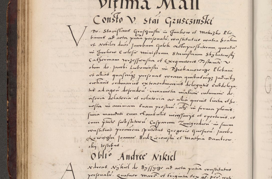 Zdjęcie nr 104 dla obiektu archiwalnego: Acta actorum causarum, sentenciarum tam diffinitivarum quam interloquutoriarum, decretorum, obligationum, quietationum et constitucionum procuratorum coram reverendo domino Bartholomeo Ganthkowski cancellario Gnesnensi, archidiacono et reverendissimi in Christo patris domini Andree Dei gratia episcopi Cracoviensis vicario in spiritualibus generali Cracoviensi ad annum Domini millesimum quingentesimum quingentesimum secundum, cuius indictio decima, pontificatus Julii pape tercii, annus tercius, foeliciter continuantur.