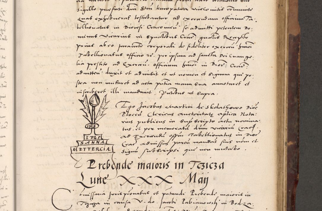 Zdjęcie nr 103 dla obiektu archiwalnego: Acta actorum causarum, sentenciarum tam diffinitivarum quam interloquutoriarum, decretorum, obligationum, quietationum et constitucionum procuratorum coram reverendo domino Bartholomeo Ganthkowski cancellario Gnesnensi, archidiacono et reverendissimi in Christo patris domini Andree Dei gratia episcopi Cracoviensis vicario in spiritualibus generali Cracoviensi ad annum Domini millesimum quingentesimum quingentesimum secundum, cuius indictio decima, pontificatus Julii pape tercii, annus tercius, foeliciter continuantur.