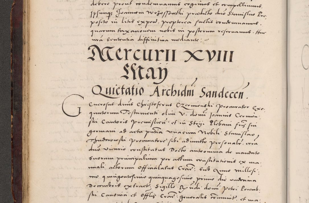Zdjęcie nr 68 dla obiektu archiwalnego: Acta actorum causarum, sentenciarum tam diffinitivarum quam interloquutoriarum, decretorum, obligationum, quietationum et constitucionum procuratorum coram reverendo domino Bartholomeo Ganthkowski cancellario Gnesnensi, archidiacono et reverendissimi in Christo patris domini Andree Dei gratia episcopi Cracoviensis vicario in spiritualibus generali Cracoviensi ad annum Domini millesimum quingentesimum quingentesimum secundum, cuius indictio decima, pontificatus Julii pape tercii, annus tercius, foeliciter continuantur.