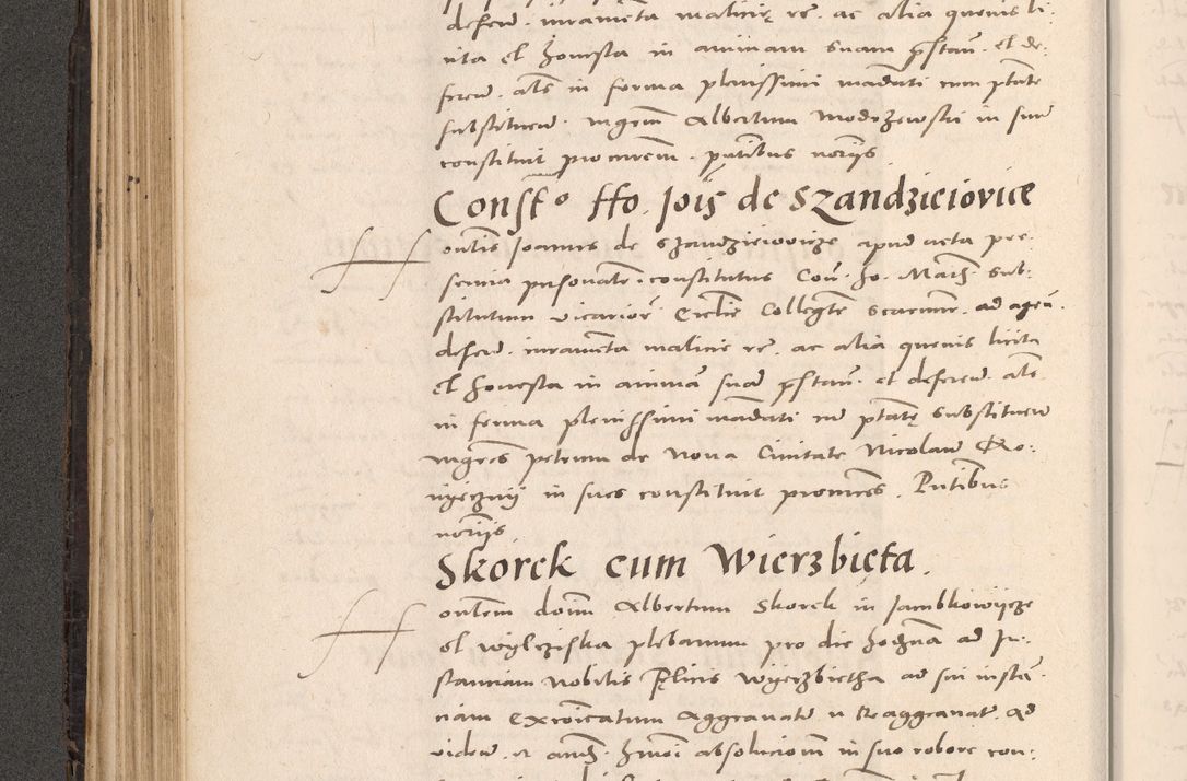 Zdjęcie nr 208 dla obiektu archiwalnego: Acta actorum causarum, sententiarum tam diffinitivarum quam interloquutoriarum, decretorum, obligationum, quietationum et constitutionum procuratorum coram reverendo domino Stanislao Schlomovski praeposito Calissiensi, archidiacono Sandecensi, canonico vicarioque in spiritualibus generali Cracocoviensi ad annum Domini millesimum quingentesimum quinquagesimum sextum, cuius indicatio quatuor decima, pontificatus sanctissimi in Christo patris domini Pauli divina providencia pape quarti anno ipsius