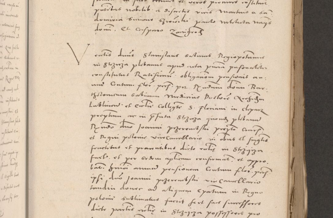 Zdjęcie nr 199 dla obiektu archiwalnego: Acta actorum causarum, sententiarum tam diffinitivarum quam interloquutoriarum, decretorum, obligationum, quietationum et constitutionum procuratorum coram reverendo domino Stanislao Schlomovski praeposito Calissiensi, archidiacono Sandecensi, canonico vicarioque in spiritualibus generali Cracocoviensi ad annum Domini millesimum quingentesimum quinquagesimum sextum, cuius indicatio quatuor decima, pontificatus sanctissimi in Christo patris domini Pauli divina providencia pape quarti anno ipsius