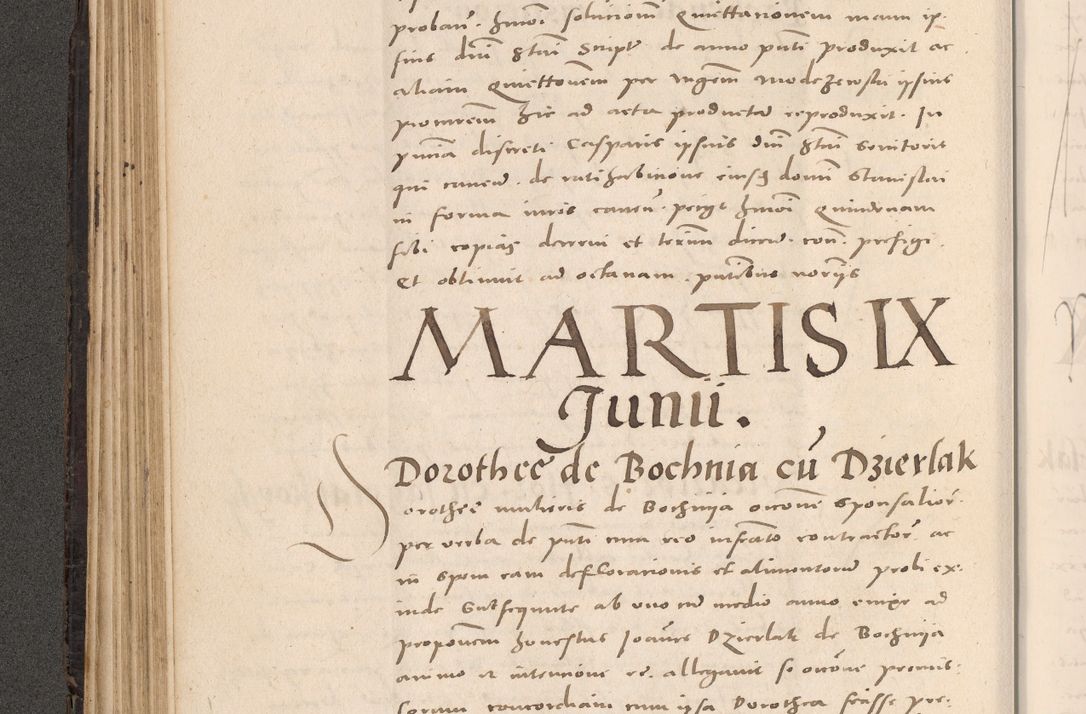 Zdjęcie nr 190 dla obiektu archiwalnego: Acta actorum causarum, sententiarum tam diffinitivarum quam interloquutoriarum, decretorum, obligationum, quietationum et constitutionum procuratorum coram reverendo domino Stanislao Schlomovski praeposito Calissiensi, archidiacono Sandecensi, canonico vicarioque in spiritualibus generali Cracocoviensi ad annum Domini millesimum quingentesimum quinquagesimum sextum, cuius indicatio quatuor decima, pontificatus sanctissimi in Christo patris domini Pauli divina providencia pape quarti anno ipsius