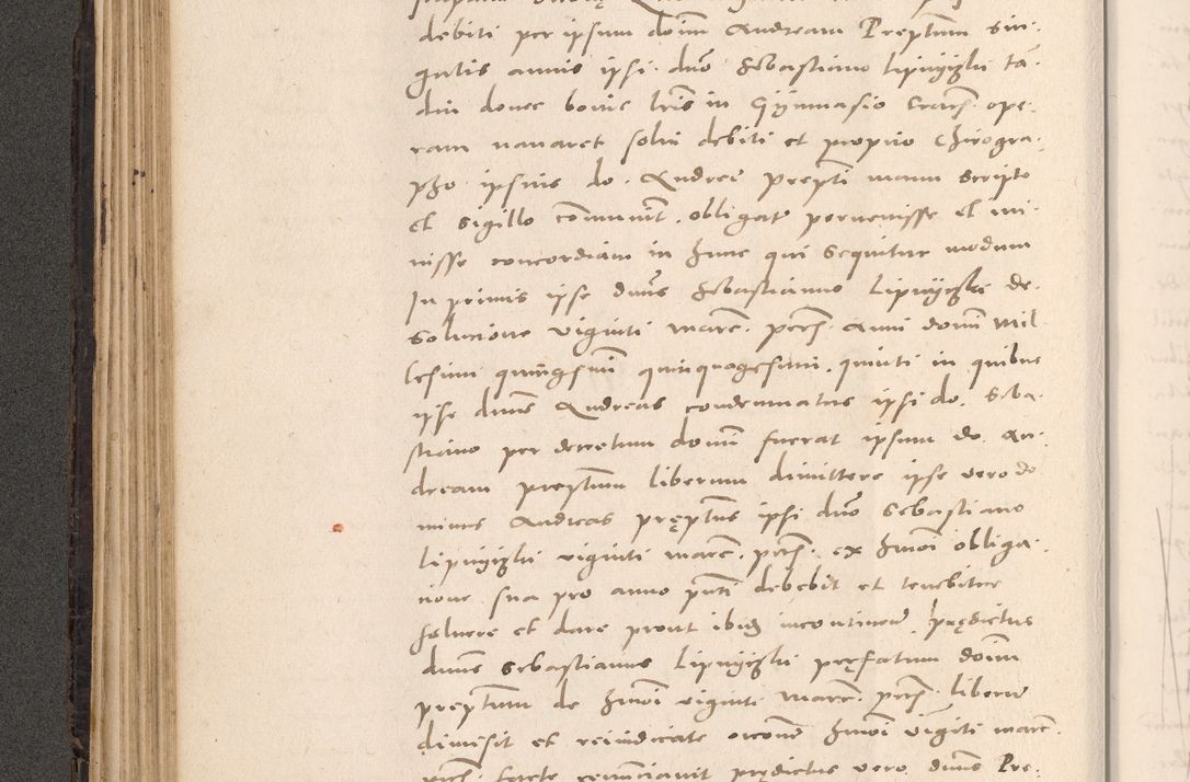 Zdjęcie nr 184 dla obiektu archiwalnego: Acta actorum causarum, sententiarum tam diffinitivarum quam interloquutoriarum, decretorum, obligationum, quietationum et constitutionum procuratorum coram reverendo domino Stanislao Schlomovski praeposito Calissiensi, archidiacono Sandecensi, canonico vicarioque in spiritualibus generali Cracocoviensi ad annum Domini millesimum quingentesimum quinquagesimum sextum, cuius indicatio quatuor decima, pontificatus sanctissimi in Christo patris domini Pauli divina providencia pape quarti anno ipsius