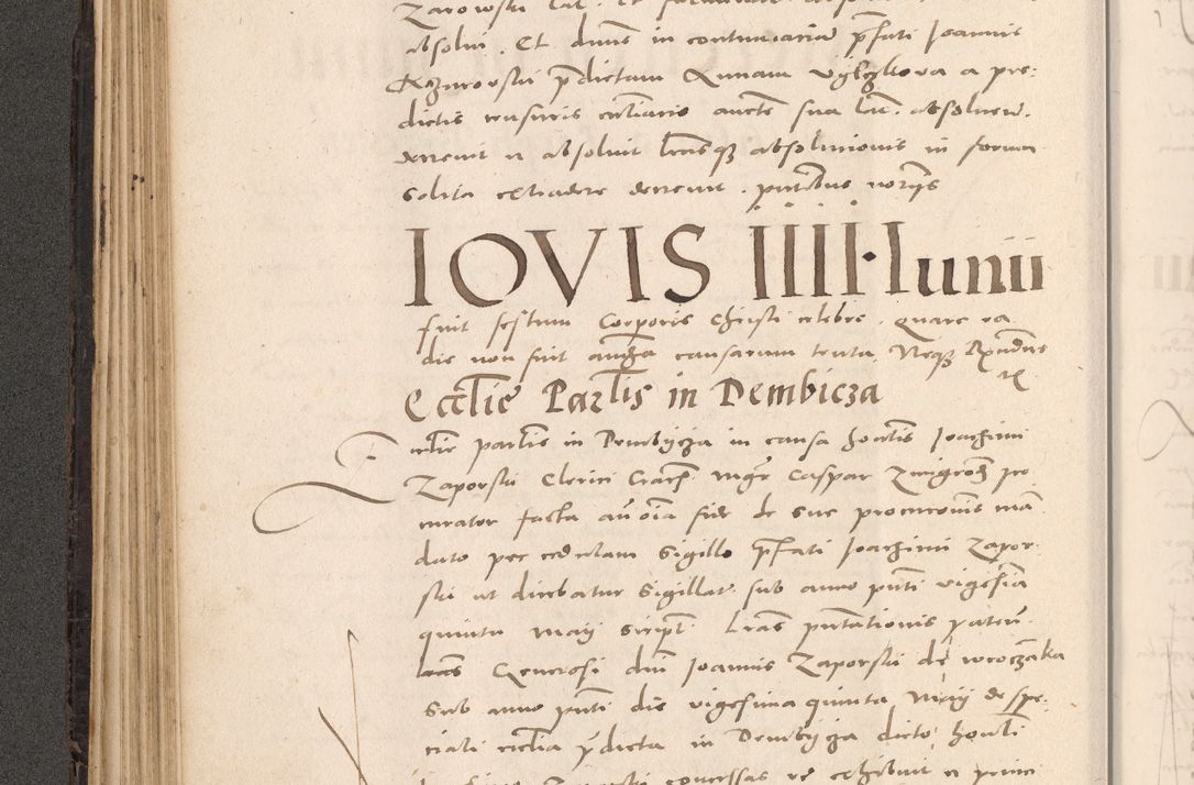 Zdjęcie nr 182 dla obiektu archiwalnego: Acta actorum causarum, sententiarum tam diffinitivarum quam interloquutoriarum, decretorum, obligationum, quietationum et constitutionum procuratorum coram reverendo domino Stanislao Schlomovski praeposito Calissiensi, archidiacono Sandecensi, canonico vicarioque in spiritualibus generali Cracocoviensi ad annum Domini millesimum quingentesimum quinquagesimum sextum, cuius indicatio quatuor decima, pontificatus sanctissimi in Christo patris domini Pauli divina providencia pape quarti anno ipsius
