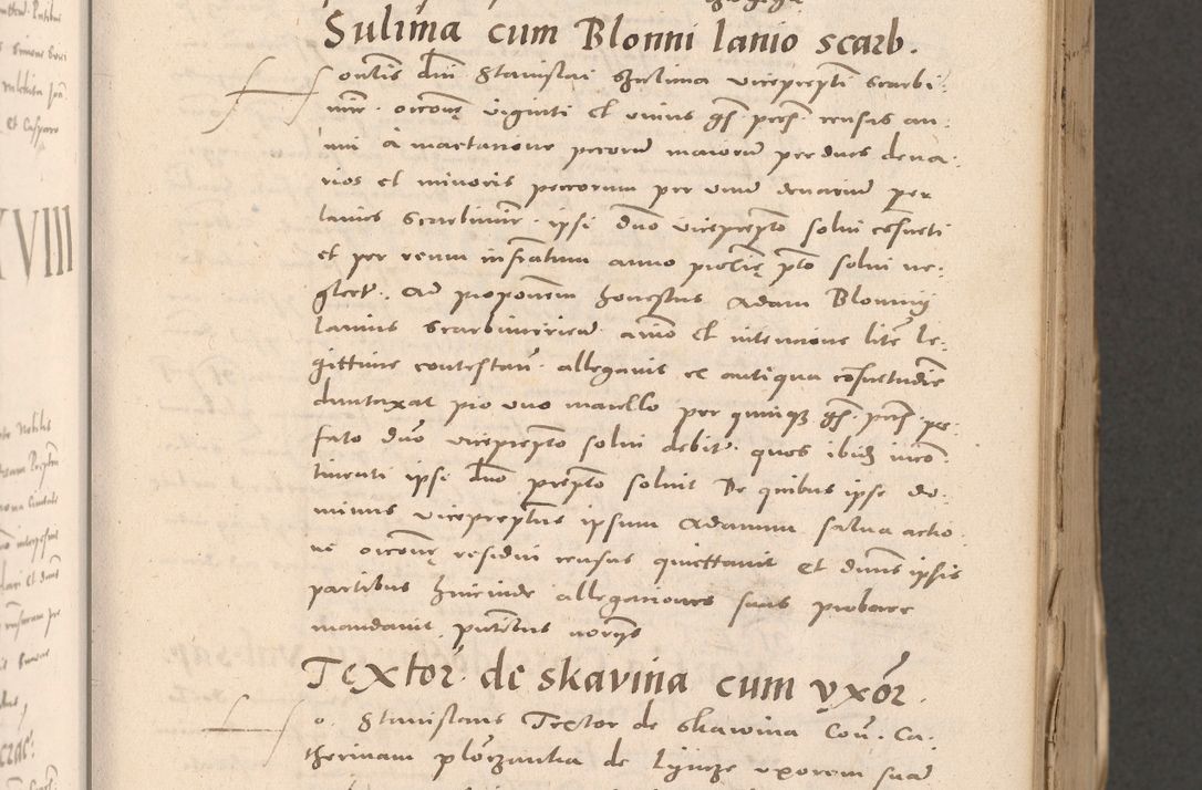 Zdjęcie nr 163 dla obiektu archiwalnego: Acta actorum causarum, sententiarum tam diffinitivarum quam interloquutoriarum, decretorum, obligationum, quietationum et constitutionum procuratorum coram reverendo domino Stanislao Schlomovski praeposito Calissiensi, archidiacono Sandecensi, canonico vicarioque in spiritualibus generali Cracocoviensi ad annum Domini millesimum quingentesimum quinquagesimum sextum, cuius indicatio quatuor decima, pontificatus sanctissimi in Christo patris domini Pauli divina providencia pape quarti anno ipsius