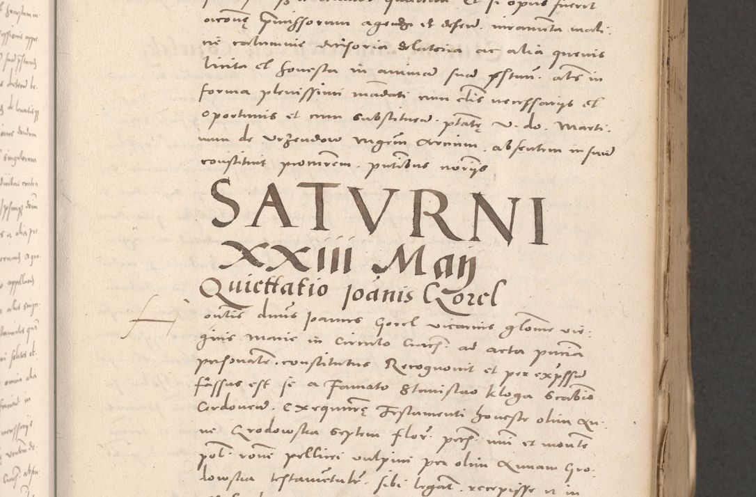 Zdjęcie nr 155 dla obiektu archiwalnego: Acta actorum causarum, sententiarum tam diffinitivarum quam interloquutoriarum, decretorum, obligationum, quietationum et constitutionum procuratorum coram reverendo domino Stanislao Schlomovski praeposito Calissiensi, archidiacono Sandecensi, canonico vicarioque in spiritualibus generali Cracocoviensi ad annum Domini millesimum quingentesimum quinquagesimum sextum, cuius indicatio quatuor decima, pontificatus sanctissimi in Christo patris domini Pauli divina providencia pape quarti anno ipsius