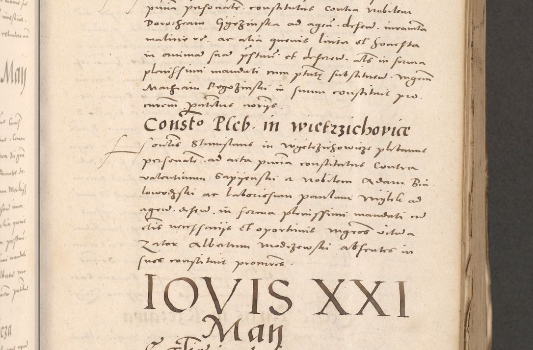 Zdjęcie nr 149 dla obiektu archiwalnego: Acta actorum causarum, sententiarum tam diffinitivarum quam interloquutoriarum, decretorum, obligationum, quietationum et constitutionum procuratorum coram reverendo domino Stanislao Schlomovski praeposito Calissiensi, archidiacono Sandecensi, canonico vicarioque in spiritualibus generali Cracocoviensi ad annum Domini millesimum quingentesimum quinquagesimum sextum, cuius indicatio quatuor decima, pontificatus sanctissimi in Christo patris domini Pauli divina providencia pape quarti anno ipsius