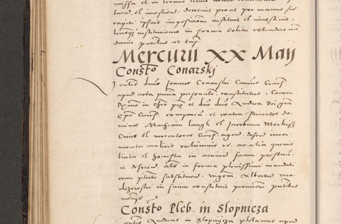 Zdjęcie nr 148 dla obiektu archiwalnego: Acta actorum causarum, sententiarum tam diffinitivarum quam interloquutoriarum, decretorum, obligationum, quietationum et constitutionum procuratorum coram reverendo domino Stanislao Schlomovski praeposito Calissiensi, archidiacono Sandecensi, canonico vicarioque in spiritualibus generali Cracocoviensi ad annum Domini millesimum quingentesimum quinquagesimum sextum, cuius indicatio quatuor decima, pontificatus sanctissimi in Christo patris domini Pauli divina providencia pape quarti anno ipsius