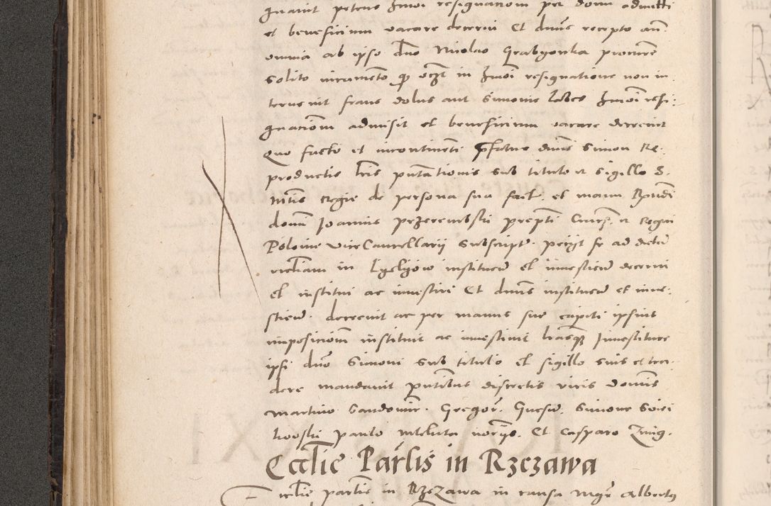 Zdjęcie nr 150 dla obiektu archiwalnego: Acta actorum causarum, sententiarum tam diffinitivarum quam interloquutoriarum, decretorum, obligationum, quietationum et constitutionum procuratorum coram reverendo domino Stanislao Schlomovski praeposito Calissiensi, archidiacono Sandecensi, canonico vicarioque in spiritualibus generali Cracocoviensi ad annum Domini millesimum quingentesimum quinquagesimum sextum, cuius indicatio quatuor decima, pontificatus sanctissimi in Christo patris domini Pauli divina providencia pape quarti anno ipsius