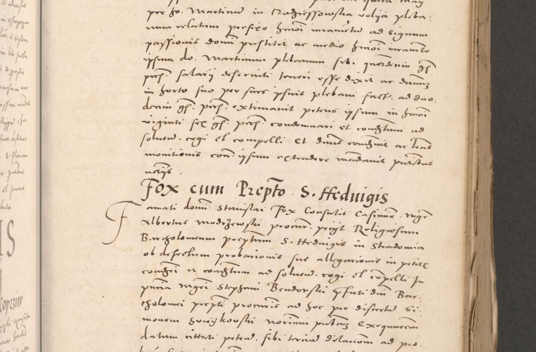 Zdjęcie nr 143 dla obiektu archiwalnego: Acta actorum causarum, sententiarum tam diffinitivarum quam interloquutoriarum, decretorum, obligationum, quietationum et constitutionum procuratorum coram reverendo domino Stanislao Schlomovski praeposito Calissiensi, archidiacono Sandecensi, canonico vicarioque in spiritualibus generali Cracocoviensi ad annum Domini millesimum quingentesimum quinquagesimum sextum, cuius indicatio quatuor decima, pontificatus sanctissimi in Christo patris domini Pauli divina providencia pape quarti anno ipsius