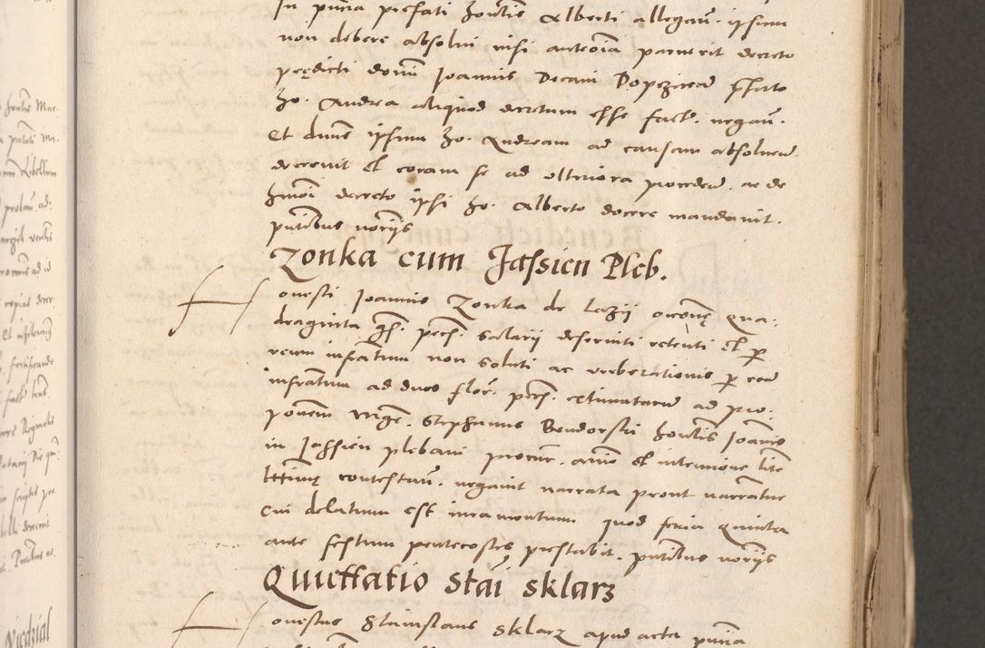 Zdjęcie nr 137 dla obiektu archiwalnego: Acta actorum causarum, sententiarum tam diffinitivarum quam interloquutoriarum, decretorum, obligationum, quietationum et constitutionum procuratorum coram reverendo domino Stanislao Schlomovski praeposito Calissiensi, archidiacono Sandecensi, canonico vicarioque in spiritualibus generali Cracocoviensi ad annum Domini millesimum quingentesimum quinquagesimum sextum, cuius indicatio quatuor decima, pontificatus sanctissimi in Christo patris domini Pauli divina providencia pape quarti anno ipsius