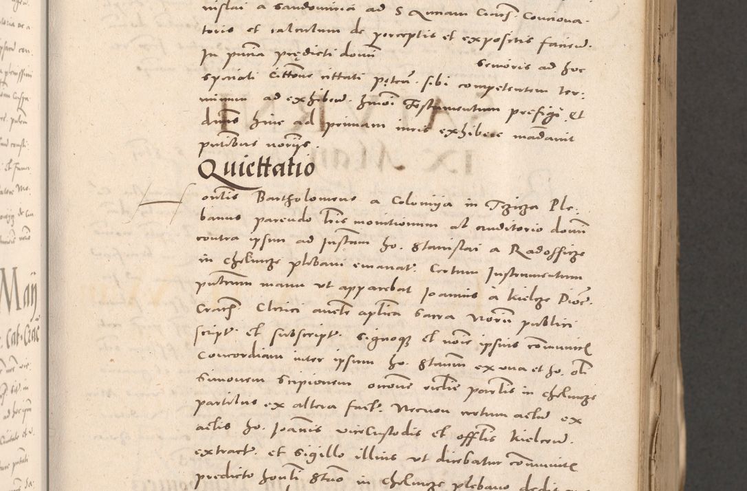 Zdjęcie nr 121 dla obiektu archiwalnego: Acta actorum causarum, sententiarum tam diffinitivarum quam interloquutoriarum, decretorum, obligationum, quietationum et constitutionum procuratorum coram reverendo domino Stanislao Schlomovski praeposito Calissiensi, archidiacono Sandecensi, canonico vicarioque in spiritualibus generali Cracocoviensi ad annum Domini millesimum quingentesimum quinquagesimum sextum, cuius indicatio quatuor decima, pontificatus sanctissimi in Christo patris domini Pauli divina providencia pape quarti anno ipsius