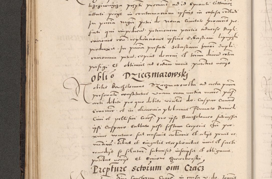 Zdjęcie nr 114 dla obiektu archiwalnego: Acta actorum causarum, sententiarum tam diffinitivarum quam interloquutoriarum, decretorum, obligationum, quietationum et constitutionum procuratorum coram reverendo domino Stanislao Schlomovski praeposito Calissiensi, archidiacono Sandecensi, canonico vicarioque in spiritualibus generali Cracocoviensi ad annum Domini millesimum quingentesimum quinquagesimum sextum, cuius indicatio quatuor decima, pontificatus sanctissimi in Christo patris domini Pauli divina providencia pape quarti anno ipsius