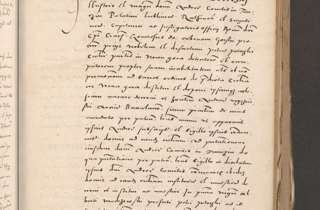 Zdjęcie nr 101 dla obiektu archiwalnego: Acta actorum causarum, sententiarum tam diffinitivarum quam interloquutoriarum, decretorum, obligationum, quietationum et constitutionum procuratorum coram reverendo domino Stanislao Schlomovski praeposito Calissiensi, archidiacono Sandecensi, canonico vicarioque in spiritualibus generali Cracocoviensi ad annum Domini millesimum quingentesimum quinquagesimum sextum, cuius indicatio quatuor decima, pontificatus sanctissimi in Christo patris domini Pauli divina providencia pape quarti anno ipsius