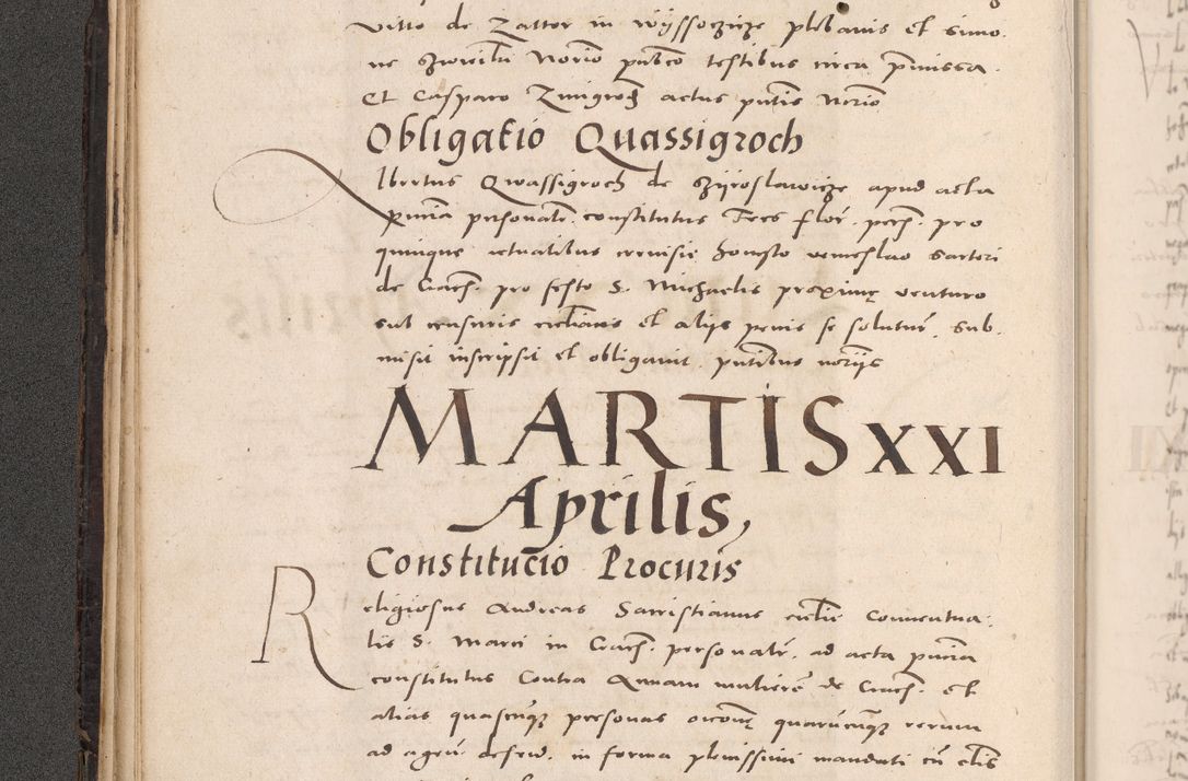 Zdjęcie nr 80 dla obiektu archiwalnego: Acta actorum causarum, sententiarum tam diffinitivarum quam interloquutoriarum, decretorum, obligationum, quietationum et constitutionum procuratorum coram reverendo domino Stanislao Schlomovski praeposito Calissiensi, archidiacono Sandecensi, canonico vicarioque in spiritualibus generali Cracocoviensi ad annum Domini millesimum quingentesimum quinquagesimum sextum, cuius indicatio quatuor decima, pontificatus sanctissimi in Christo patris domini Pauli divina providencia pape quarti anno ipsius