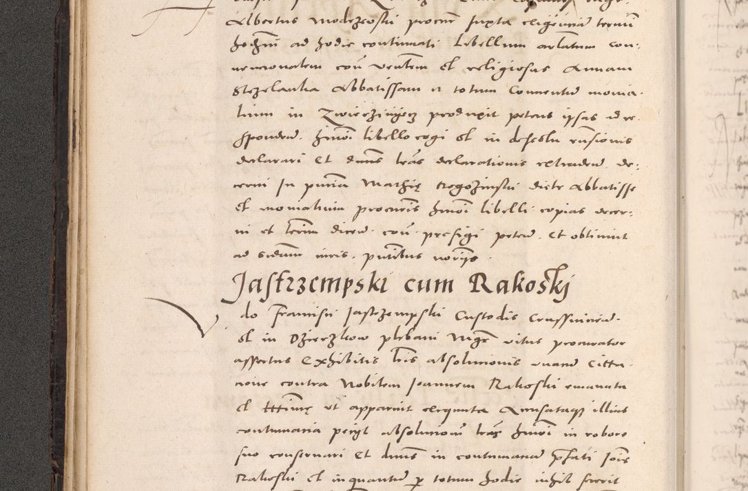 Zdjęcie nr 76 dla obiektu archiwalnego: Acta actorum causarum, sententiarum tam diffinitivarum quam interloquutoriarum, decretorum, obligationum, quietationum et constitutionum procuratorum coram reverendo domino Stanislao Schlomovski praeposito Calissiensi, archidiacono Sandecensi, canonico vicarioque in spiritualibus generali Cracocoviensi ad annum Domini millesimum quingentesimum quinquagesimum sextum, cuius indicatio quatuor decima, pontificatus sanctissimi in Christo patris domini Pauli divina providencia pape quarti anno ipsius
