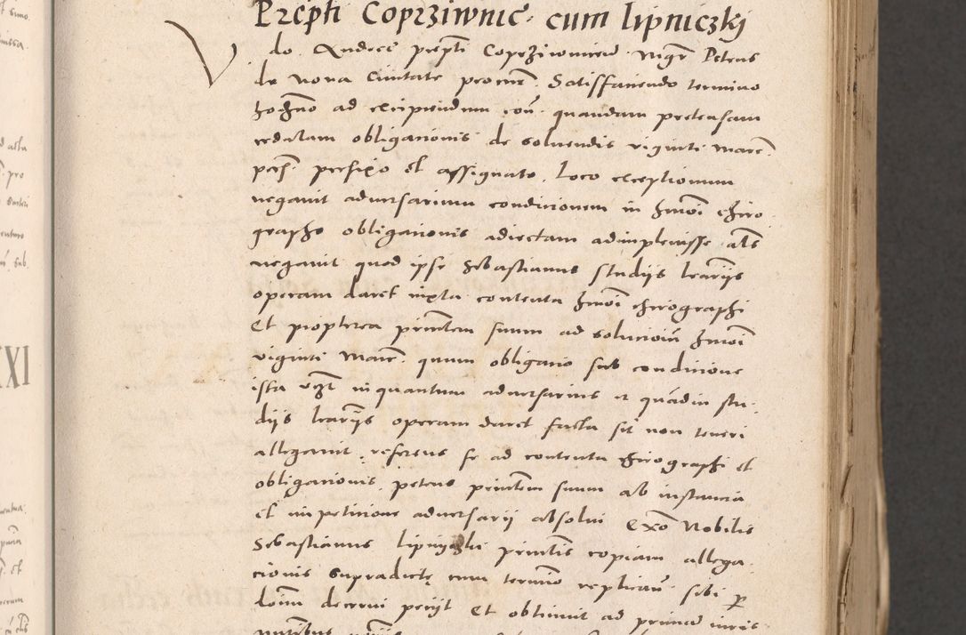 Zdjęcie nr 81 dla obiektu archiwalnego: Acta actorum causarum, sententiarum tam diffinitivarum quam interloquutoriarum, decretorum, obligationum, quietationum et constitutionum procuratorum coram reverendo domino Stanislao Schlomovski praeposito Calissiensi, archidiacono Sandecensi, canonico vicarioque in spiritualibus generali Cracocoviensi ad annum Domini millesimum quingentesimum quinquagesimum sextum, cuius indicatio quatuor decima, pontificatus sanctissimi in Christo patris domini Pauli divina providencia pape quarti anno ipsius