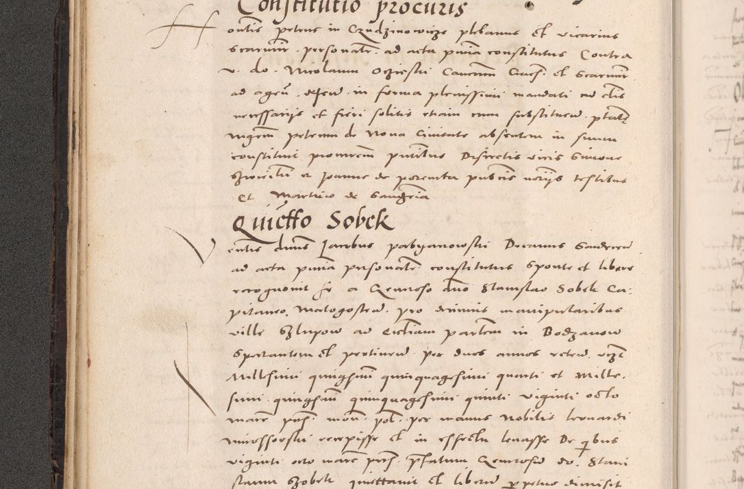 Zdjęcie nr 72 dla obiektu archiwalnego: Acta actorum causarum, sententiarum tam diffinitivarum quam interloquutoriarum, decretorum, obligationum, quietationum et constitutionum procuratorum coram reverendo domino Stanislao Schlomovski praeposito Calissiensi, archidiacono Sandecensi, canonico vicarioque in spiritualibus generali Cracocoviensi ad annum Domini millesimum quingentesimum quinquagesimum sextum, cuius indicatio quatuor decima, pontificatus sanctissimi in Christo patris domini Pauli divina providencia pape quarti anno ipsius