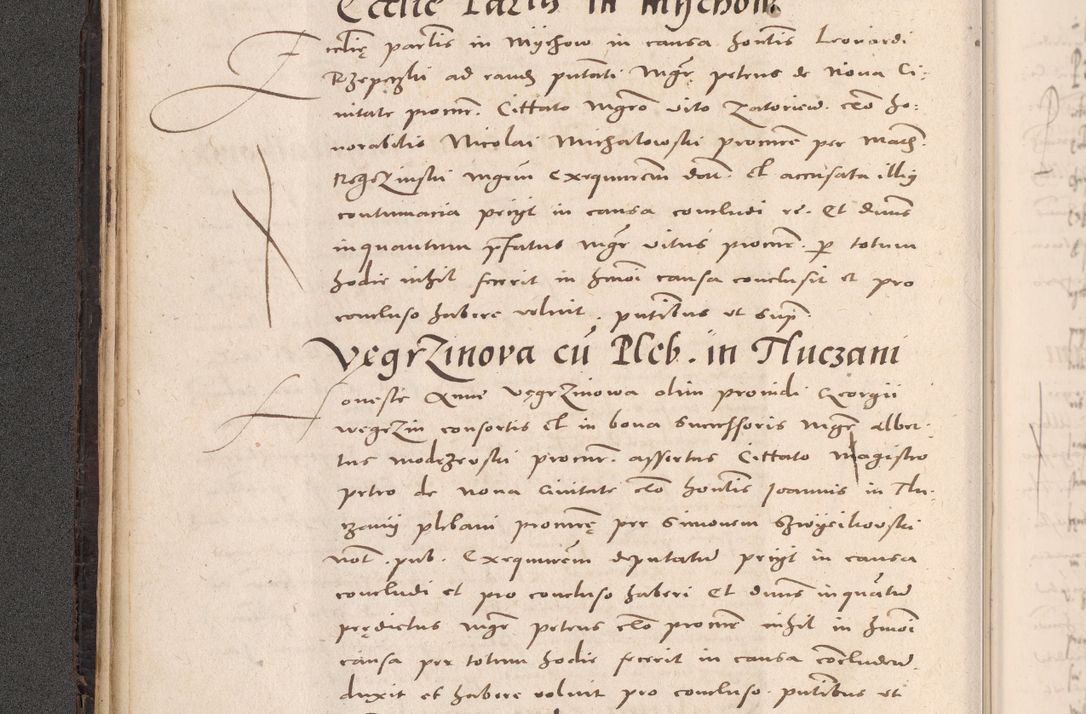 Zdjęcie nr 70 dla obiektu archiwalnego: Acta actorum causarum, sententiarum tam diffinitivarum quam interloquutoriarum, decretorum, obligationum, quietationum et constitutionum procuratorum coram reverendo domino Stanislao Schlomovski praeposito Calissiensi, archidiacono Sandecensi, canonico vicarioque in spiritualibus generali Cracocoviensi ad annum Domini millesimum quingentesimum quinquagesimum sextum, cuius indicatio quatuor decima, pontificatus sanctissimi in Christo patris domini Pauli divina providencia pape quarti anno ipsius