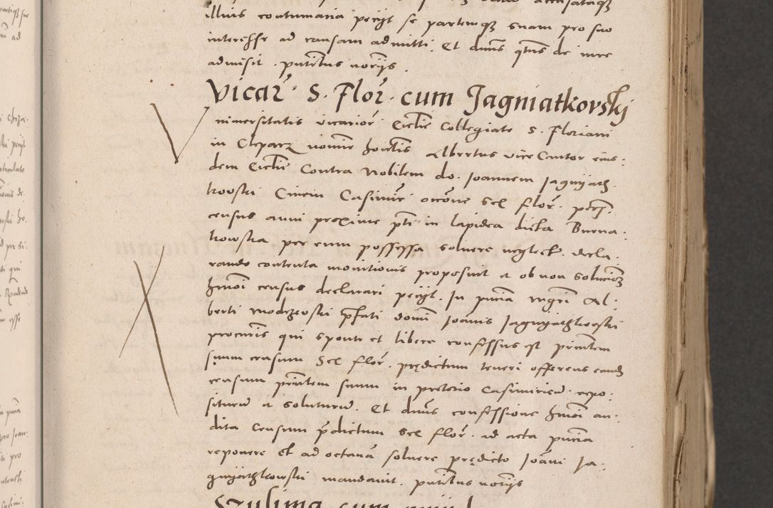 Zdjęcie nr 69 dla obiektu archiwalnego: Acta actorum causarum, sententiarum tam diffinitivarum quam interloquutoriarum, decretorum, obligationum, quietationum et constitutionum procuratorum coram reverendo domino Stanislao Schlomovski praeposito Calissiensi, archidiacono Sandecensi, canonico vicarioque in spiritualibus generali Cracocoviensi ad annum Domini millesimum quingentesimum quinquagesimum sextum, cuius indicatio quatuor decima, pontificatus sanctissimi in Christo patris domini Pauli divina providencia pape quarti anno ipsius