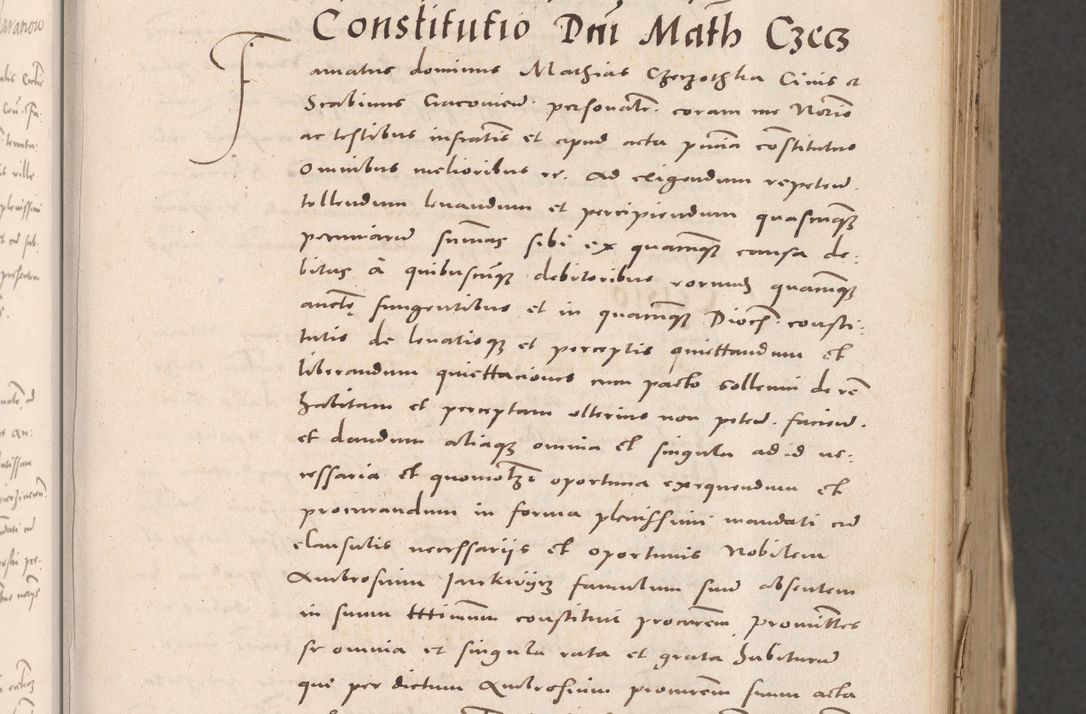Zdjęcie nr 51 dla obiektu archiwalnego: Acta actorum causarum, sententiarum tam diffinitivarum quam interloquutoriarum, decretorum, obligationum, quietationum et constitutionum procuratorum coram reverendo domino Stanislao Schlomovski praeposito Calissiensi, archidiacono Sandecensi, canonico vicarioque in spiritualibus generali Cracocoviensi ad annum Domini millesimum quingentesimum quinquagesimum sextum, cuius indicatio quatuor decima, pontificatus sanctissimi in Christo patris domini Pauli divina providencia pape quarti anno ipsius