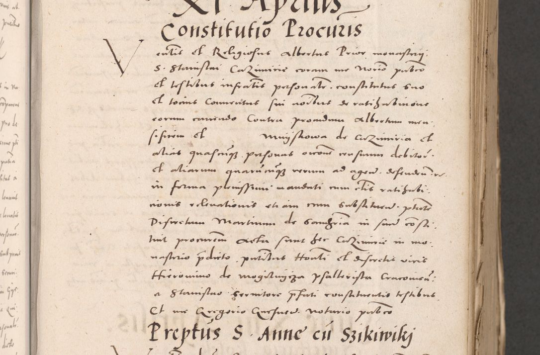 Zdjęcie nr 43 dla obiektu archiwalnego: Acta actorum causarum, sententiarum tam diffinitivarum quam interloquutoriarum, decretorum, obligationum, quietationum et constitutionum procuratorum coram reverendo domino Stanislao Schlomovski praeposito Calissiensi, archidiacono Sandecensi, canonico vicarioque in spiritualibus generali Cracocoviensi ad annum Domini millesimum quingentesimum quinquagesimum sextum, cuius indicatio quatuor decima, pontificatus sanctissimi in Christo patris domini Pauli divina providencia pape quarti anno ipsius