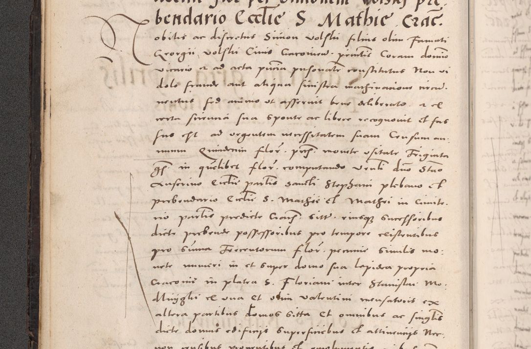 Zdjęcie nr 38 dla obiektu archiwalnego: Acta actorum causarum, sententiarum tam diffinitivarum quam interloquutoriarum, decretorum, obligationum, quietationum et constitutionum procuratorum coram reverendo domino Stanislao Schlomovski praeposito Calissiensi, archidiacono Sandecensi, canonico vicarioque in spiritualibus generali Cracocoviensi ad annum Domini millesimum quingentesimum quinquagesimum sextum, cuius indicatio quatuor decima, pontificatus sanctissimi in Christo patris domini Pauli divina providencia pape quarti anno ipsius