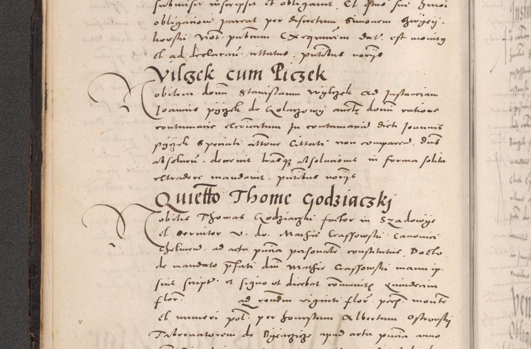 Zdjęcie nr 34 dla obiektu archiwalnego: Acta actorum causarum, sententiarum tam diffinitivarum quam interloquutoriarum, decretorum, obligationum, quietationum et constitutionum procuratorum coram reverendo domino Stanislao Schlomovski praeposito Calissiensi, archidiacono Sandecensi, canonico vicarioque in spiritualibus generali Cracocoviensi ad annum Domini millesimum quingentesimum quinquagesimum sextum, cuius indicatio quatuor decima, pontificatus sanctissimi in Christo patris domini Pauli divina providencia pape quarti anno ipsius