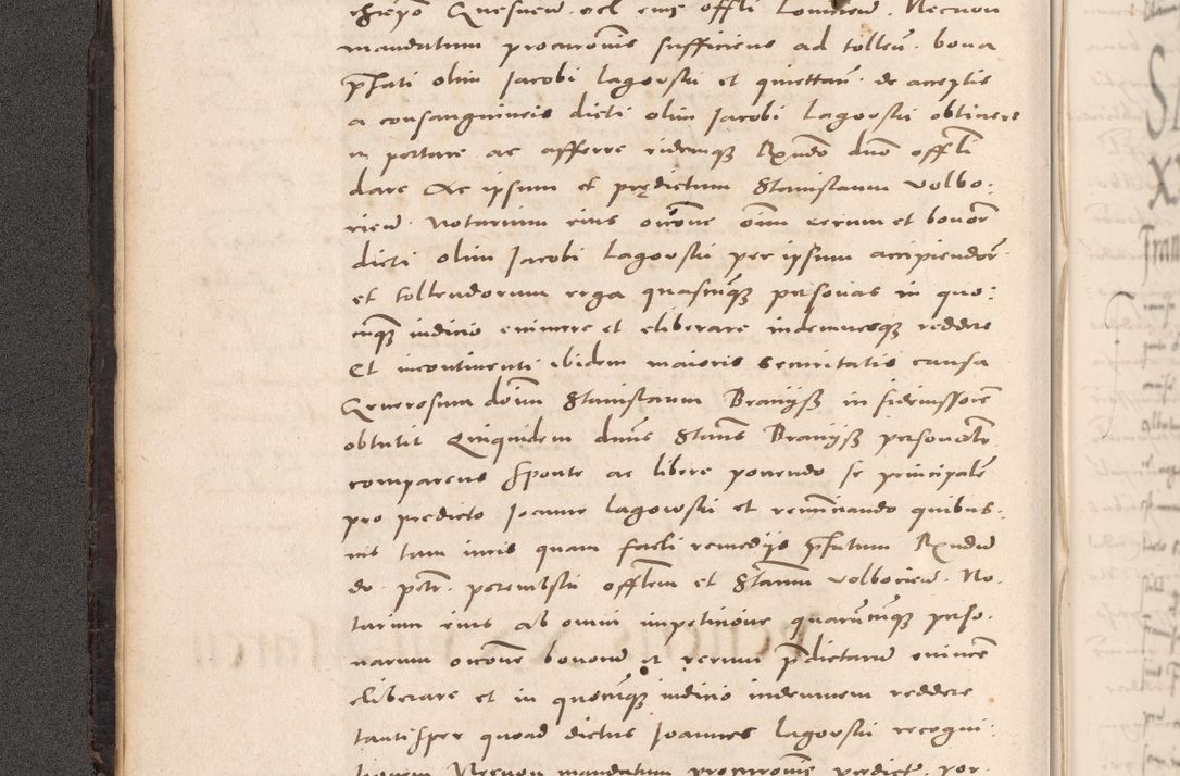 Zdjęcie nr 26 dla obiektu archiwalnego: Acta actorum causarum, sententiarum tam diffinitivarum quam interloquutoriarum, decretorum, obligationum, quietationum et constitutionum procuratorum coram reverendo domino Stanislao Schlomovski praeposito Calissiensi, archidiacono Sandecensi, canonico vicarioque in spiritualibus generali Cracocoviensi ad annum Domini millesimum quingentesimum quinquagesimum sextum, cuius indicatio quatuor decima, pontificatus sanctissimi in Christo patris domini Pauli divina providencia pape quarti anno ipsius