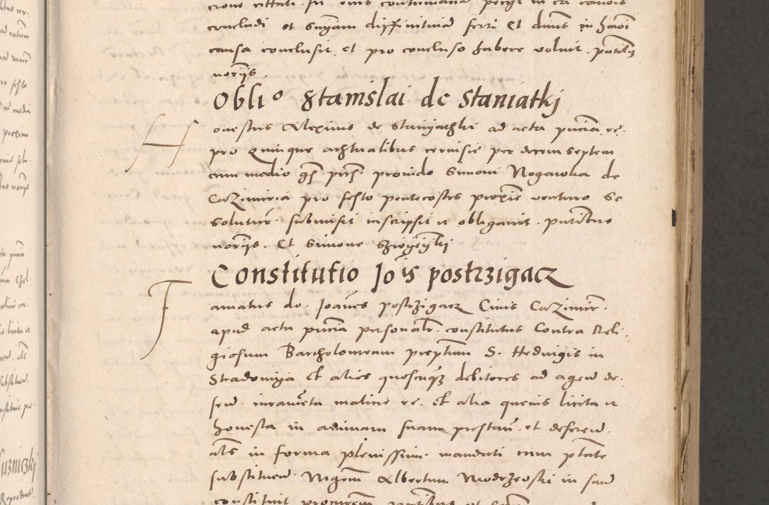 Zdjęcie nr 23 dla obiektu archiwalnego: Acta actorum causarum, sententiarum tam diffinitivarum quam interloquutoriarum, decretorum, obligationum, quietationum et constitutionum procuratorum coram reverendo domino Stanislao Schlomovski praeposito Calissiensi, archidiacono Sandecensi, canonico vicarioque in spiritualibus generali Cracocoviensi ad annum Domini millesimum quingentesimum quinquagesimum sextum, cuius indicatio quatuor decima, pontificatus sanctissimi in Christo patris domini Pauli divina providencia pape quarti anno ipsius