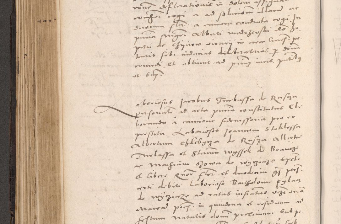 Zdjęcie nr 414 dla obiektu archiwalnego: Acta actorum causarum, sententiarum tam diffinitivarum quam interloquutoriarum, decretorum, obligationum, quietationum et constitutionum procuratorum coram reverendo domino Stanislao Schlomovski praeposito Calissiensi, archidiacono Sandecensi, canonico vicarioque in spiritualibus generali Cracocoviensi ad annum Domini millesimum quingentesimum quinquagesimum sextum, cuius indicatio quatuor decima, pontificatus sanctissimi in Christo patris domini Pauli divina providencia pape quarti anno ipsius