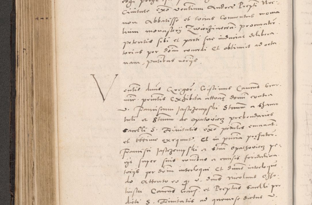Zdjęcie nr 406 dla obiektu archiwalnego: Acta actorum causarum, sententiarum tam diffinitivarum quam interloquutoriarum, decretorum, obligationum, quietationum et constitutionum procuratorum coram reverendo domino Stanislao Schlomovski praeposito Calissiensi, archidiacono Sandecensi, canonico vicarioque in spiritualibus generali Cracocoviensi ad annum Domini millesimum quingentesimum quinquagesimum sextum, cuius indicatio quatuor decima, pontificatus sanctissimi in Christo patris domini Pauli divina providencia pape quarti anno ipsius
