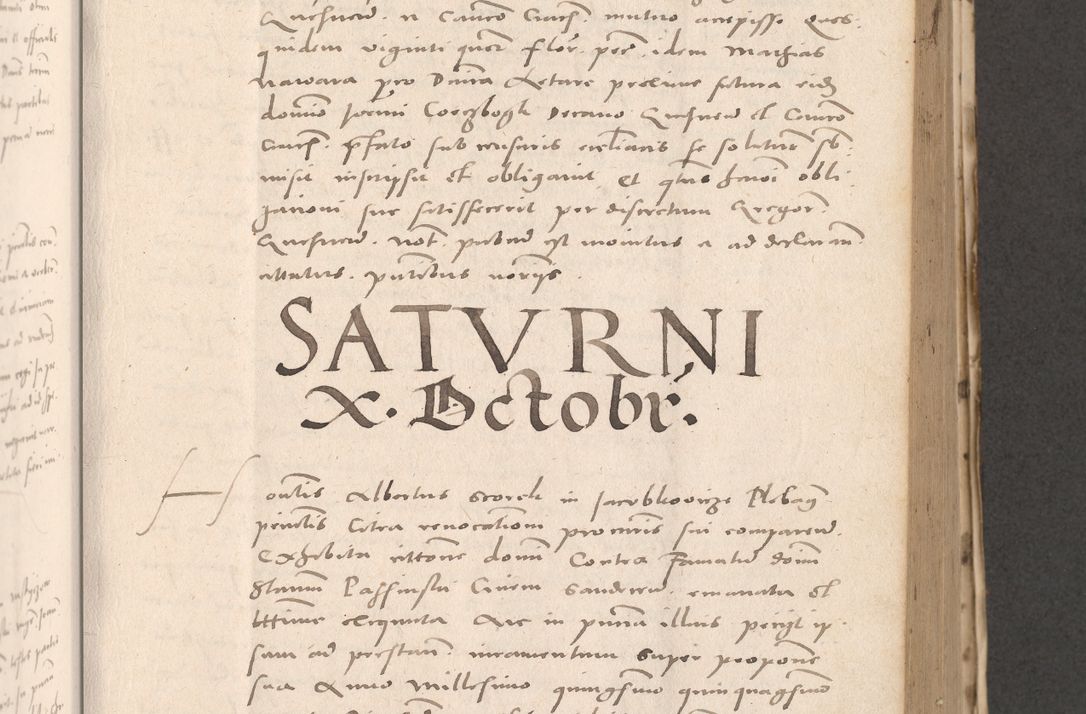 Zdjęcie nr 409 dla obiektu archiwalnego: Acta actorum causarum, sententiarum tam diffinitivarum quam interloquutoriarum, decretorum, obligationum, quietationum et constitutionum procuratorum coram reverendo domino Stanislao Schlomovski praeposito Calissiensi, archidiacono Sandecensi, canonico vicarioque in spiritualibus generali Cracocoviensi ad annum Domini millesimum quingentesimum quinquagesimum sextum, cuius indicatio quatuor decima, pontificatus sanctissimi in Christo patris domini Pauli divina providencia pape quarti anno ipsius