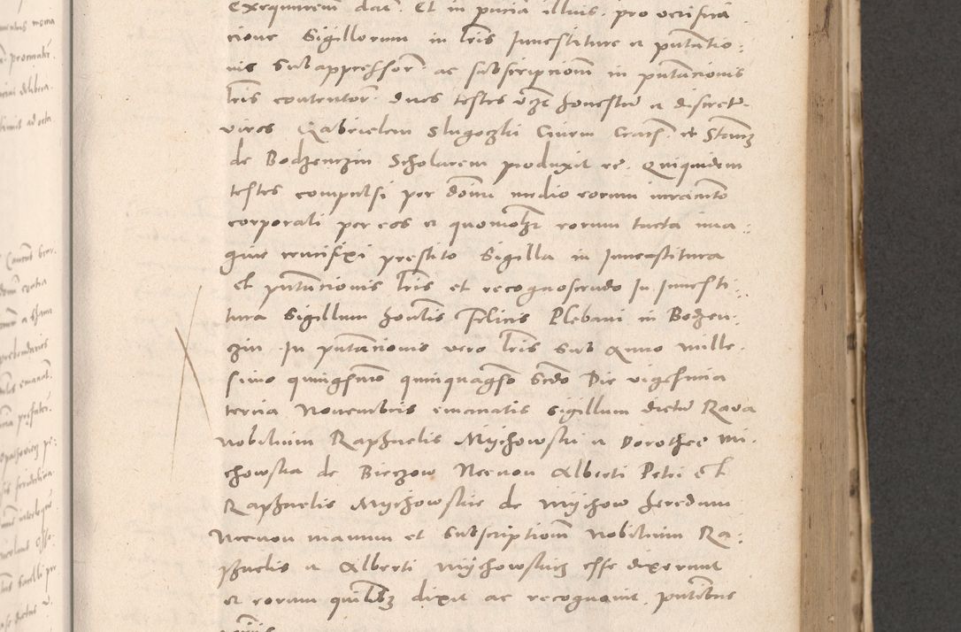 Zdjęcie nr 407 dla obiektu archiwalnego: Acta actorum causarum, sententiarum tam diffinitivarum quam interloquutoriarum, decretorum, obligationum, quietationum et constitutionum procuratorum coram reverendo domino Stanislao Schlomovski praeposito Calissiensi, archidiacono Sandecensi, canonico vicarioque in spiritualibus generali Cracocoviensi ad annum Domini millesimum quingentesimum quinquagesimum sextum, cuius indicatio quatuor decima, pontificatus sanctissimi in Christo patris domini Pauli divina providencia pape quarti anno ipsius